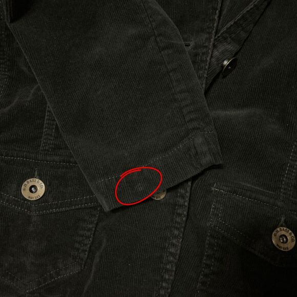 GH Bass Women's Green Corduroy Jacket Size XS Pockets Metal Buttons - Picture 7 of 7